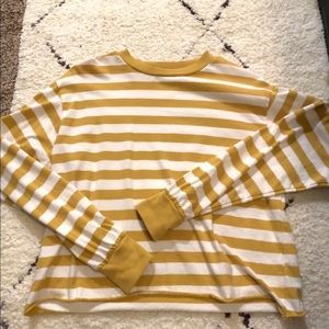 Brandy Melville Crop Striped Sweatshirt